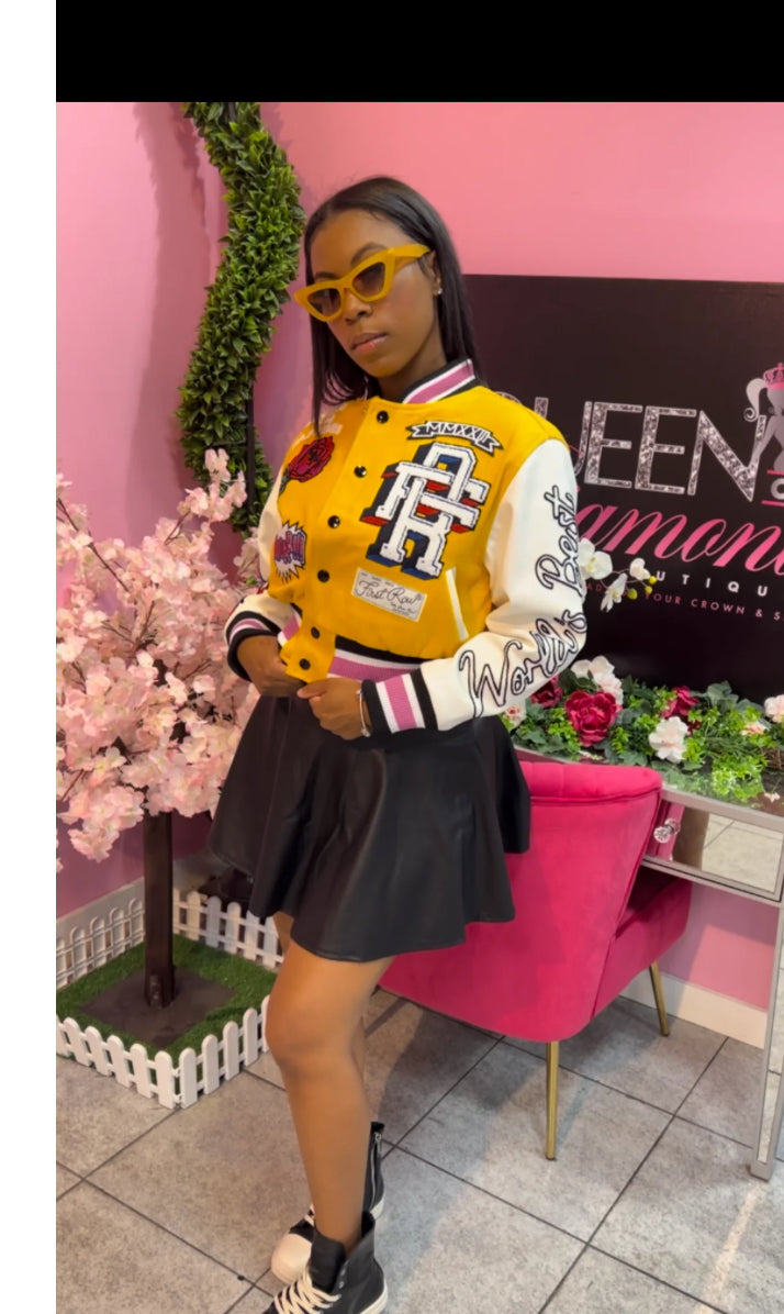 Flower Power Varsity Jacket