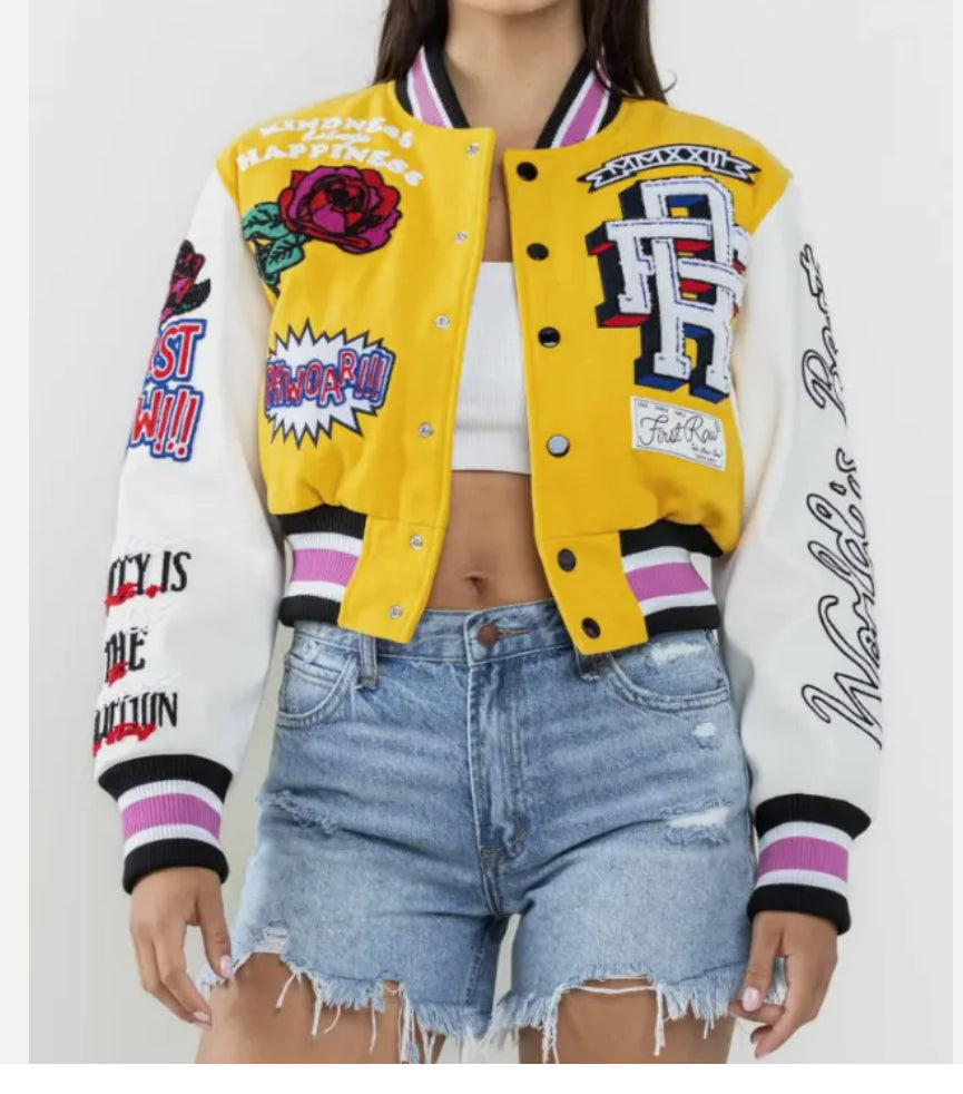 Flower Power Varsity Jacket
