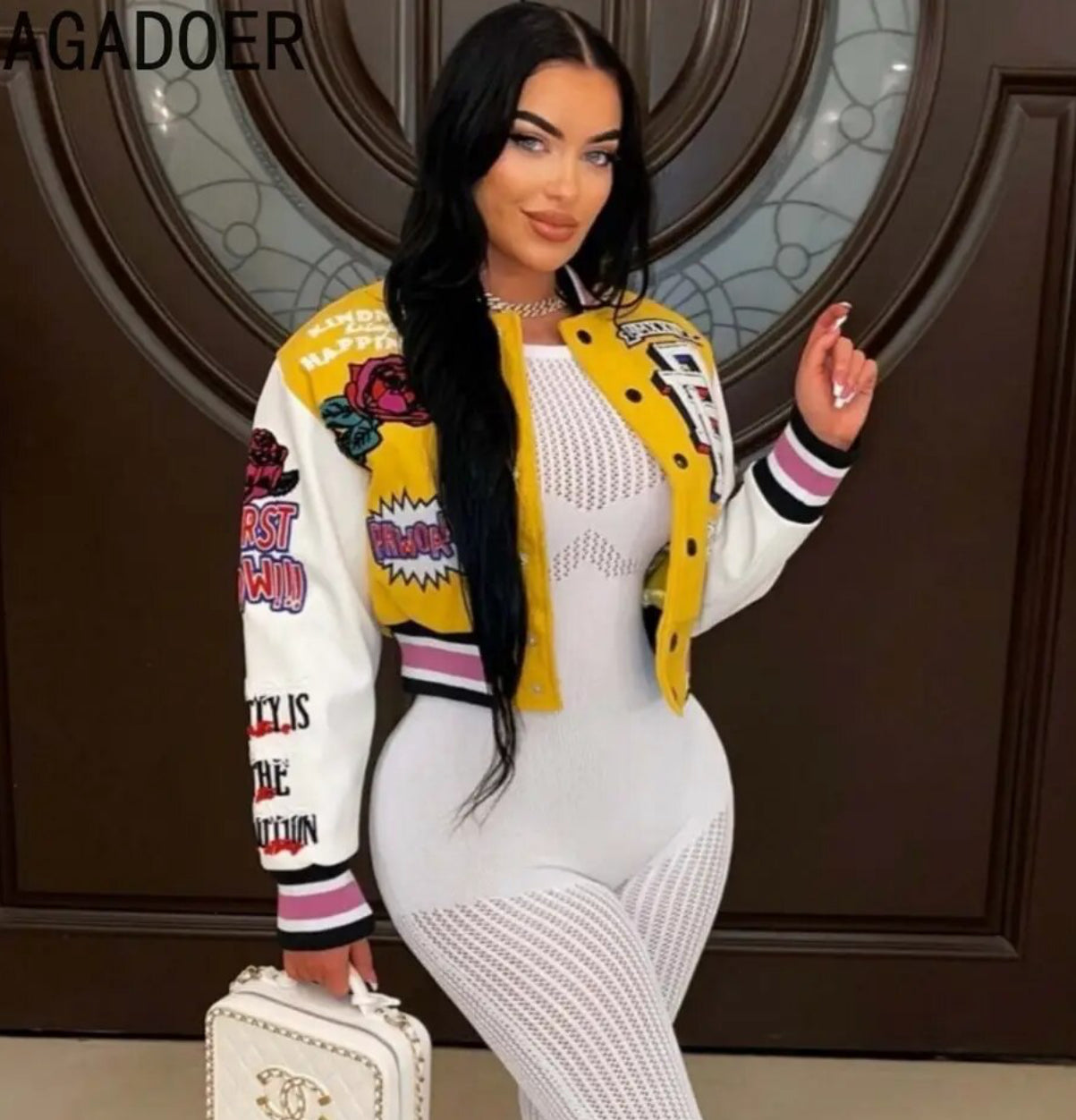 Flower Power Varsity Jacket