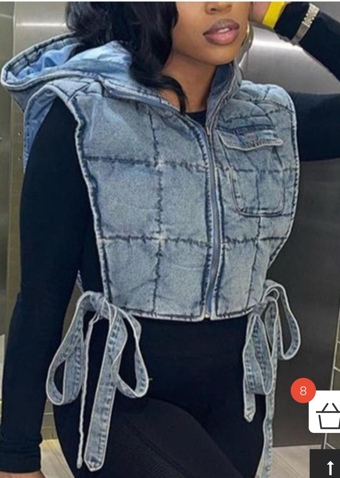 Denim Hoodie Vest
