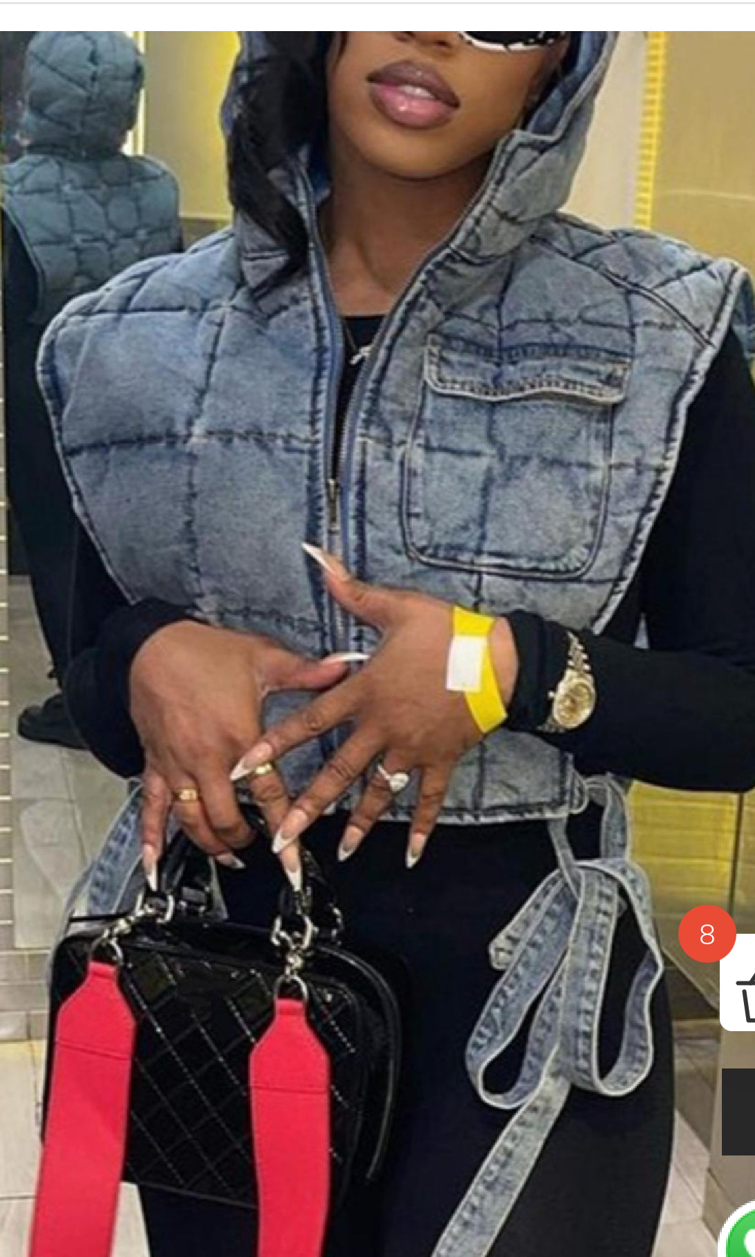 Denim Hoodie Vest