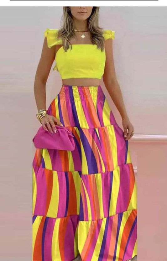 Spring Fling Two Piece Skirt Set