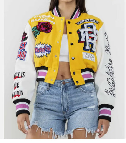 Flower Power  Varsity Jacket