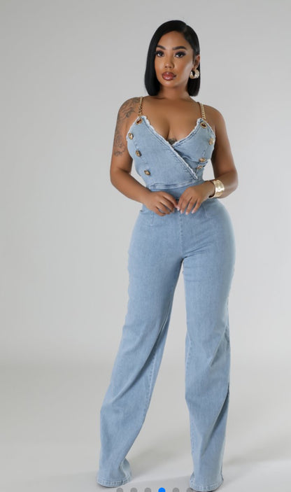 Temptress Denim Jumpsuit