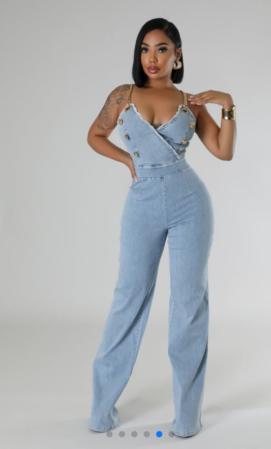 Temptress Denim Jumpsuit